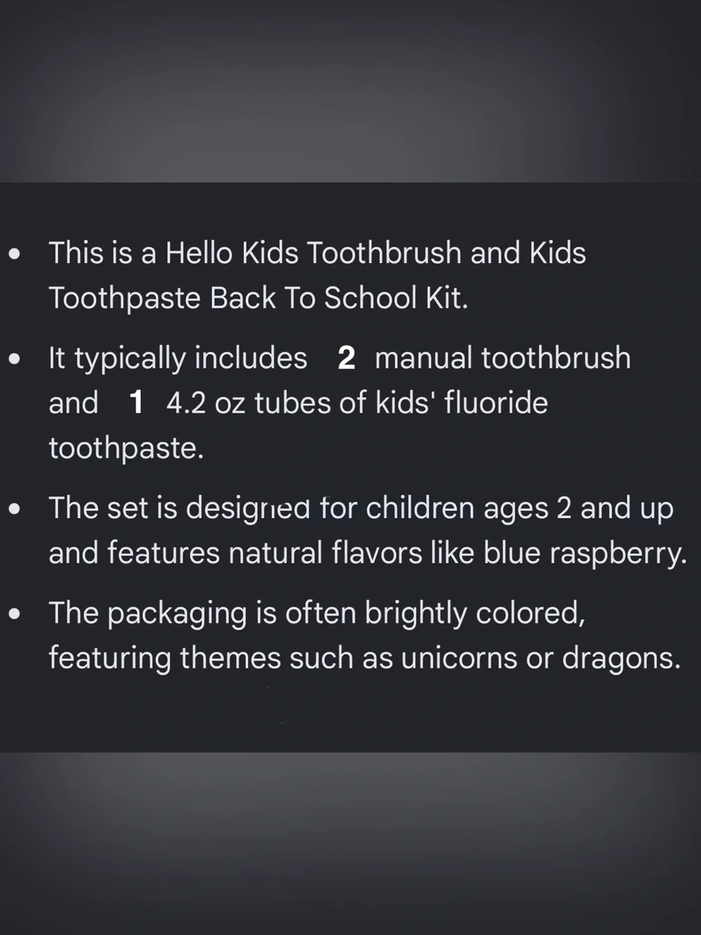 hello Kids Dragon Dazzle Toothpaste & Toothbrush Set - Green